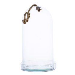 Glass cover W-315E1+rope+cylinder base 4/21 H:40 D:21cm