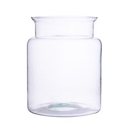 Glass jar vase H:19cm W-332R D:14,5cm