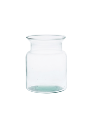 Glass jar vase W-332D H:19cm D:13cm