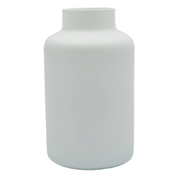 Glass jar vase W-395K1 H:25cm D:14,5cm white