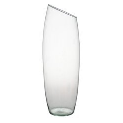 Glass vase W-213C slant H:40cm D:13,5cm