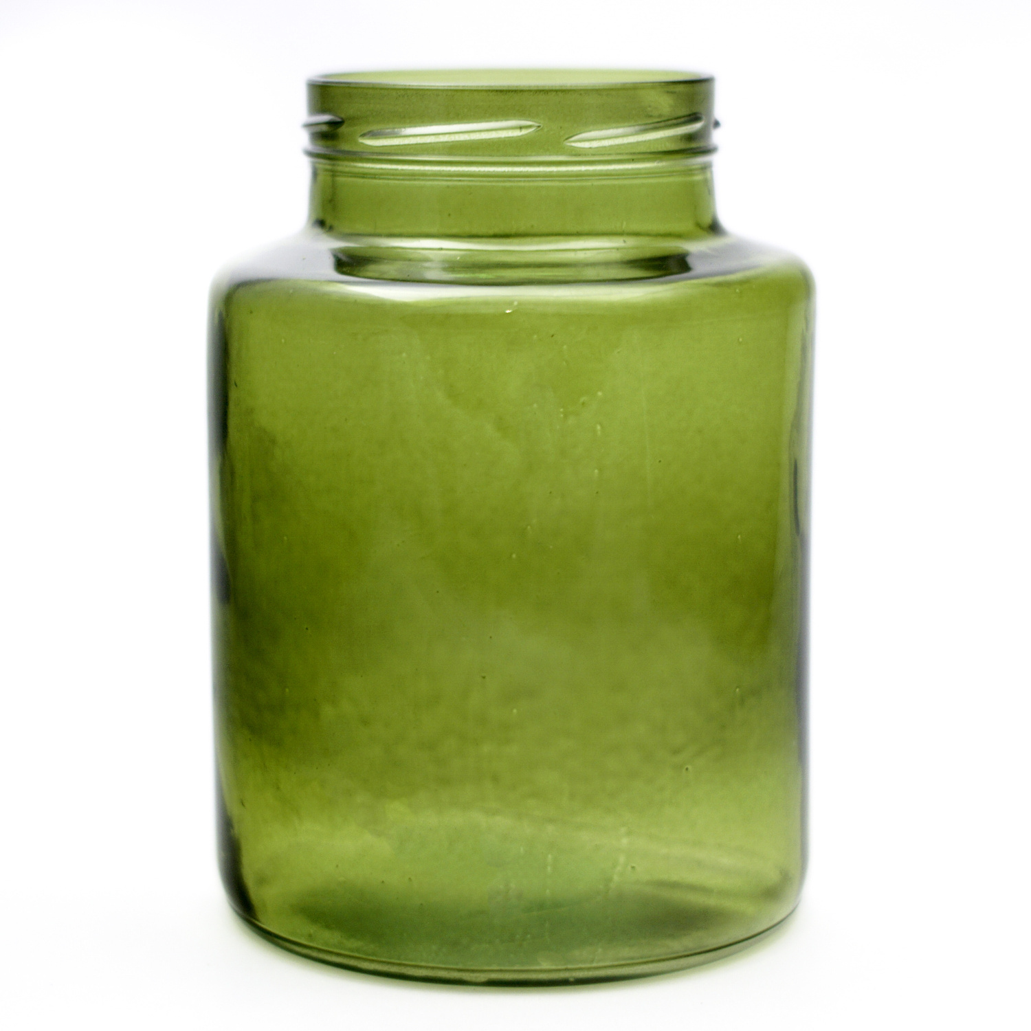 Glass jar vase H20cm D14,5cm WMP001 green Vases \ Jar vases