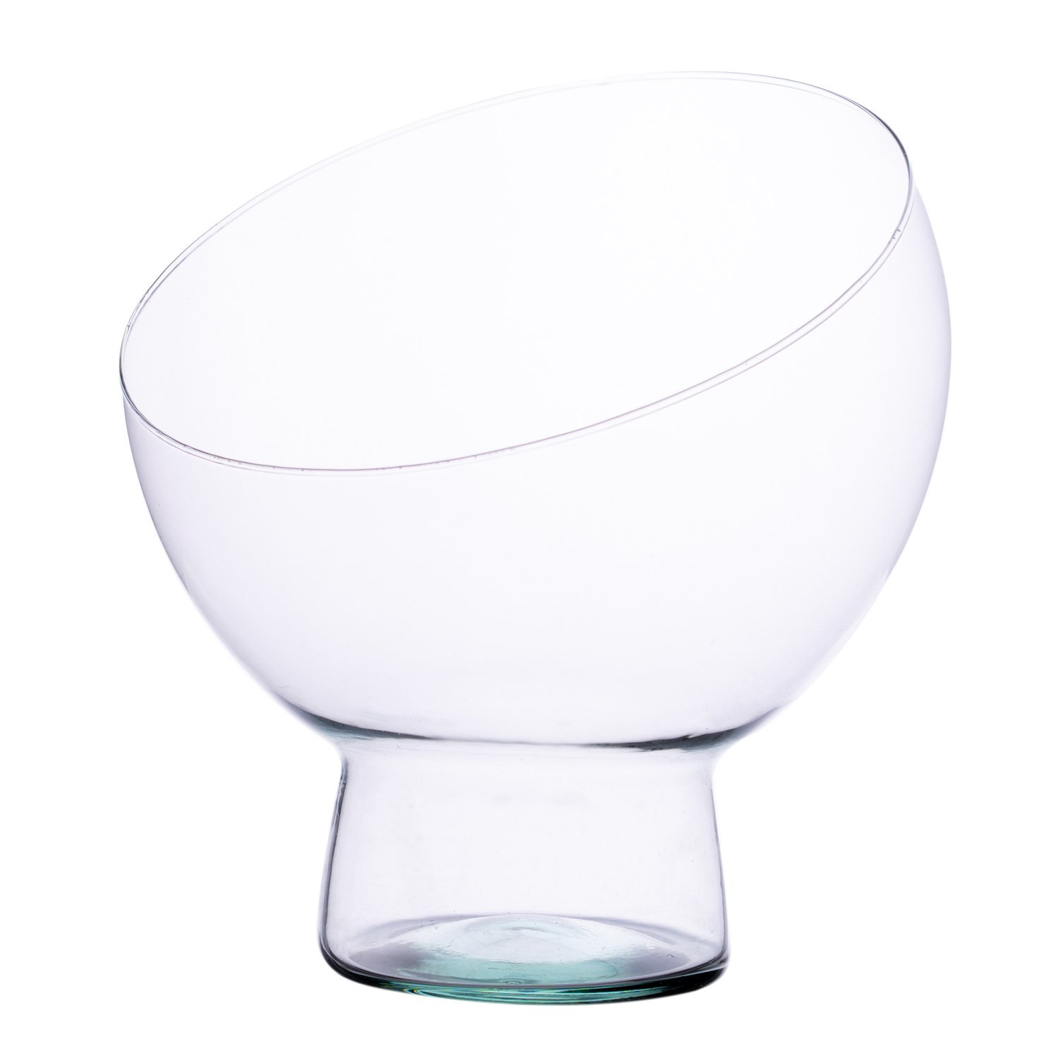 Slanted cut glass bowl H20cm D20cm Vases \ Ball vases Vases