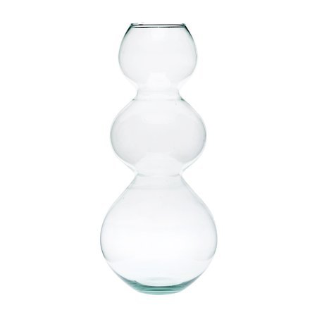 Bubble-shape glass vase W-400A H:40cm D:19cm