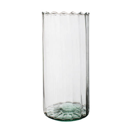 Glass cylinder vase optic H:30cm D:14cm