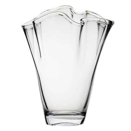 Glass tulip vase flounce H: 24cm D: 20cm