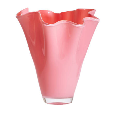 Glass tulip vase flounce H: 24cm D: 20cm