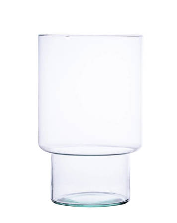 Glass vase W-191E H:23cm D:13cm