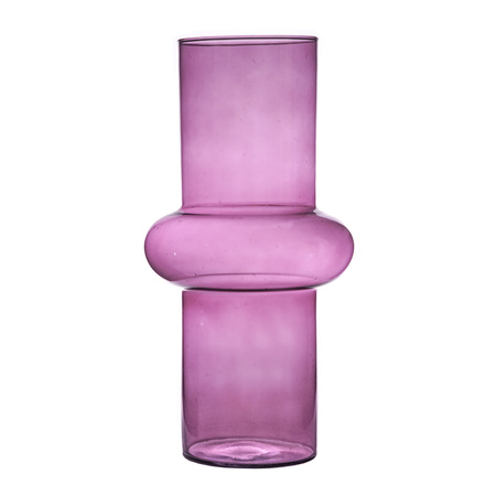 Pink sprayed glass vase W-706A H:31cm D:15,5cm 
