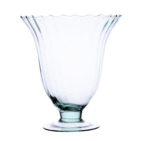 Stemmed glass vase WD-19 optic H:15,5cm D:15cm
