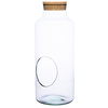 Jar vase W-395K+side hole+cork H:35cm D:14,5cm SALE