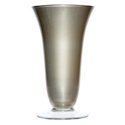 Glass stemmed vase W-194 H:19,5cm D:11,5cm Gold