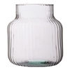 Glass jar ribbed vase W-395C H:30cm D:21,5cm