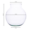 Glass ball vase W-487A H:20cm D:19cm