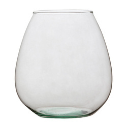 Glass drop vase W-218E H:20cm D:19cm