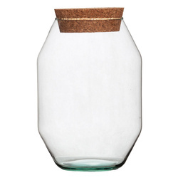Glass vase W-587D + cork H:22cm D:14cm