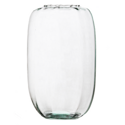 Glass vase W-599H optic H:30cm D:19cm SALE