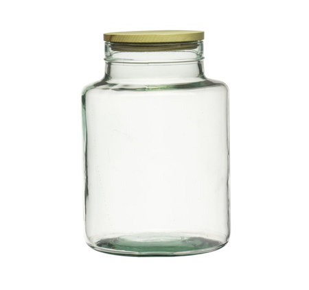 Glass jar vase H:20cm D:14,5cm WM-P001 + cork