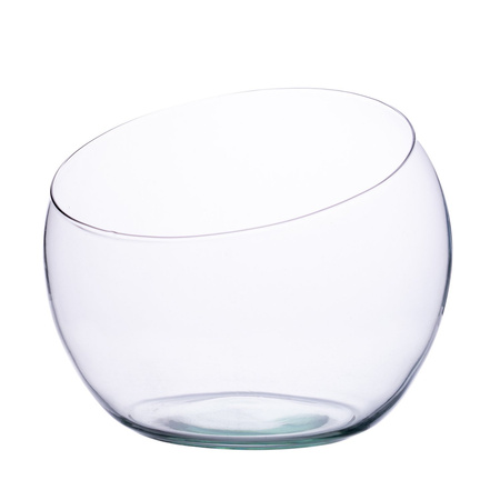 Slanted cut glass bowl D:25cm OUTLET