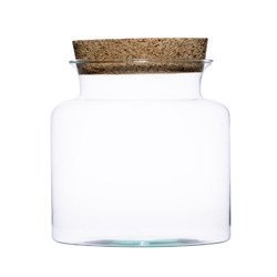 Glass vase W-332A+cork H:21cm D:19cm