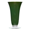 Glass stemmed vase W-194 H:19,5cm D:11,5cm Green