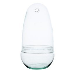 Glass terrarium egg W-542A+W-542 side hole H:25,5cm D:12,8cm SALE