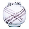 Glass vase grave candle K-01P braid H:20cm D:11cm