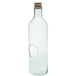 Glass vase W-394+side hole+cork H:53cm D:15cm