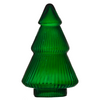 Glass christmas tree ribbed green W-781  H:22cm D:14cm