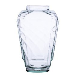 Glass vase grave candle cross H:27cm D:11cm