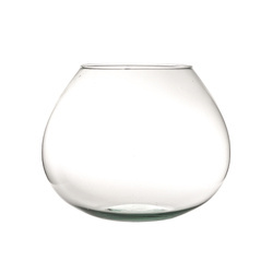 Glass ball vase W-688B H:25cm D:30cm