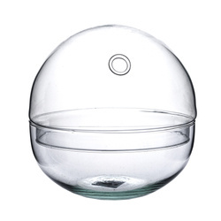 Glass terrarium ball W-610B+W-611B side hole H:15cm D:15cm SALE
