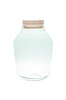 Glass jar vase W-474+cork H:32,5cm D:23cm