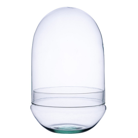 Glass terrarium egg  W-573A+W-573 H:38cm D:25cm