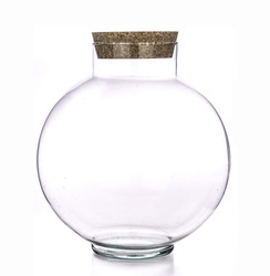 Glass terrarium + cork  W-683 H:25cm D:23cm