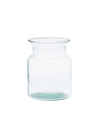 Glass jar vase W-332D H:19cm D:13cm