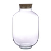 Glass terrarium + cork  W-261B H:30cm D:18,5cm