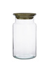 Glass jar vase W-332S2 with cork H:30cm D:16,5cm