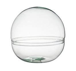 Two piece terrarium glass sphere W-603+W-604 H:27.5cm D:27.5cm