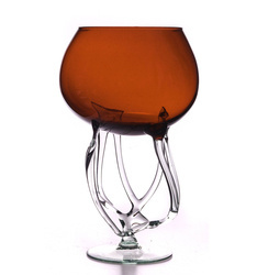 Goblet "Root" red H:27cm D:17cm