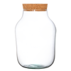Glass jar vase W-456C+cork H:39cm D:26cm