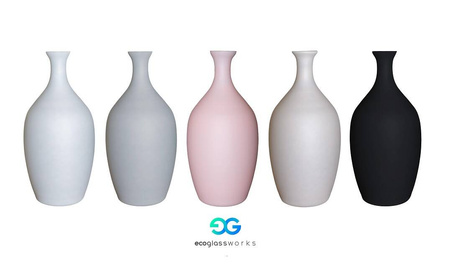 Tall bottle vase cream W-259 H:45cm D:23cm