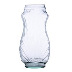 Glass vase grave candle shell H:29cm D:9,5cm