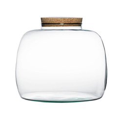 Glass jar W-675+cork H:18cm D:22cm