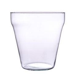 Glass flwoerpot W-198 H:20cm D:19cm
