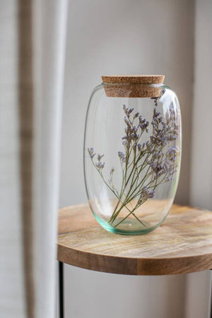 Glass terrarium vase  W-599B+ cork H:22cm D:15cm