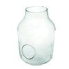 Glass jar vase W-474+side hole H:32,5cm D:23cm