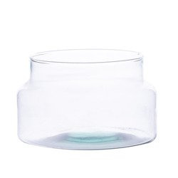 Glass jar vase W-546B H:9,5cm D:16cm