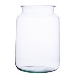 Glass jar vase W-449+cork H:24cm D:17cm