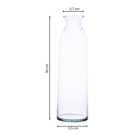 Glass bottle vase W-245B H:30cm D:9,5cm